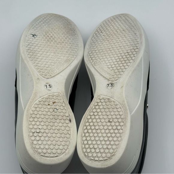 Giani Bernini Xenaa Black Slip-on Wedge Sneakers Suede & Leather Platform SZ 7.5 - Picture 6 of 15